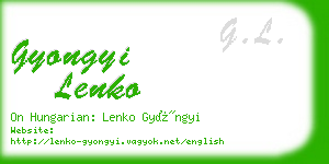 gyongyi lenko business card